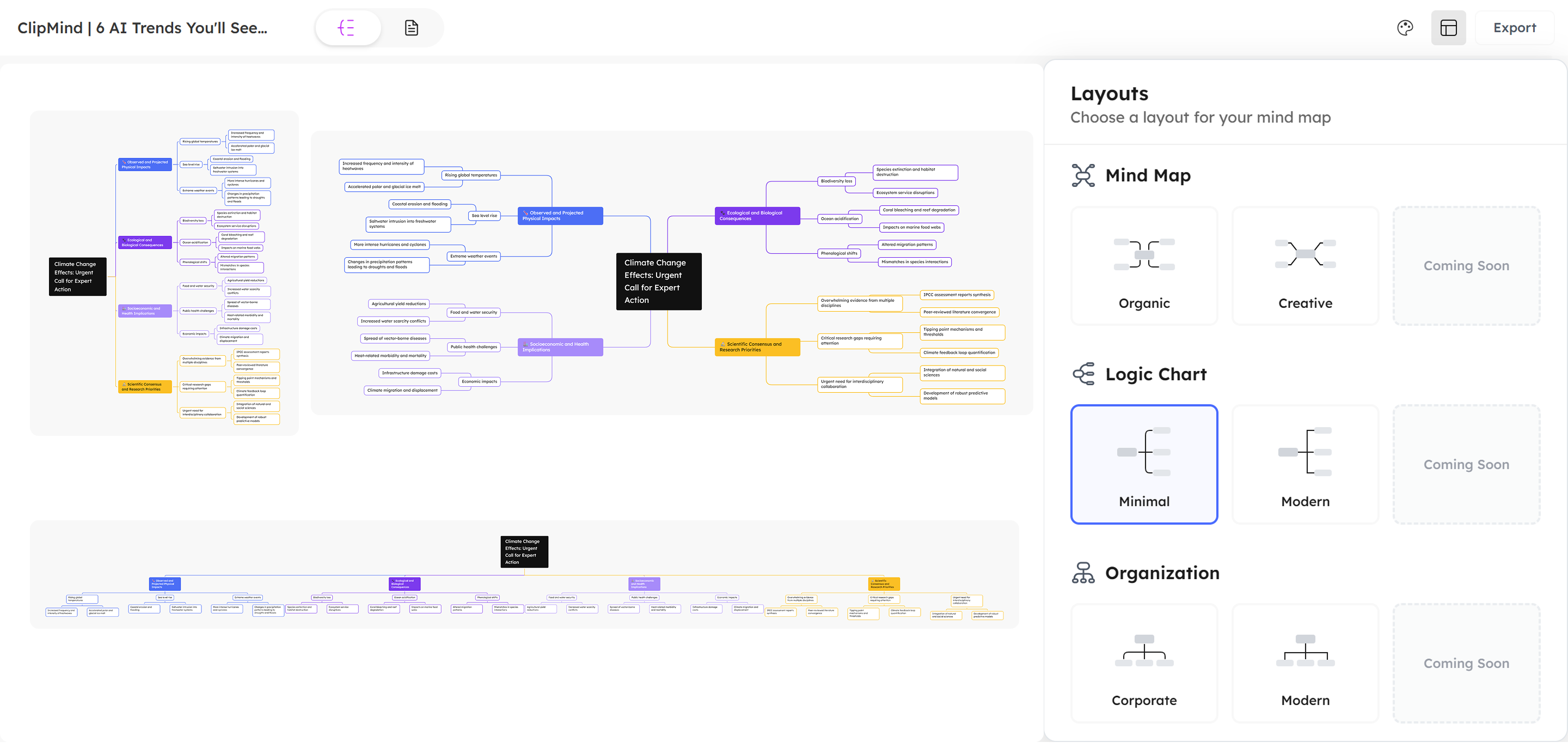 clipmind-layout-options-interface