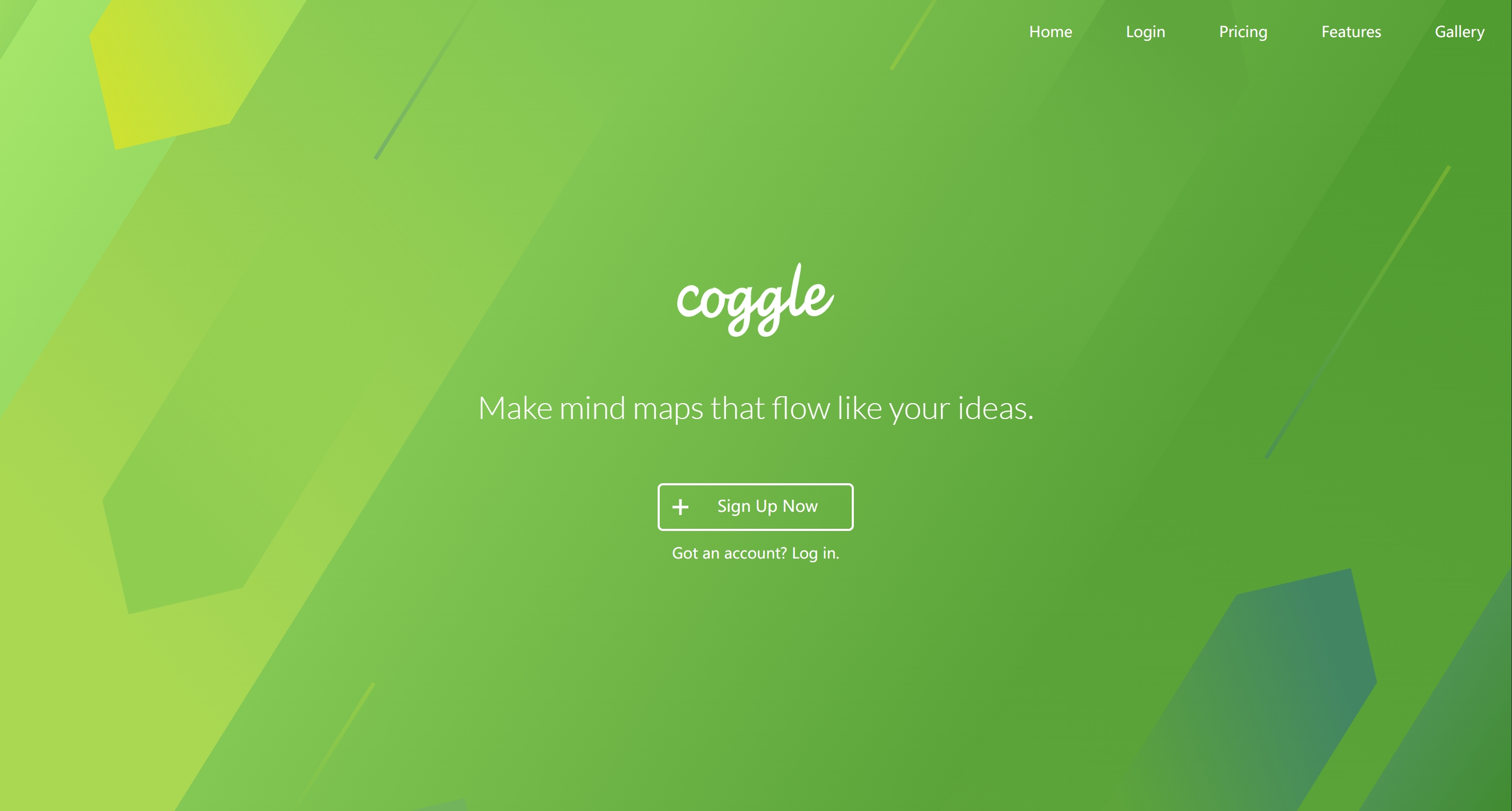 coggle-homepage-screenshot