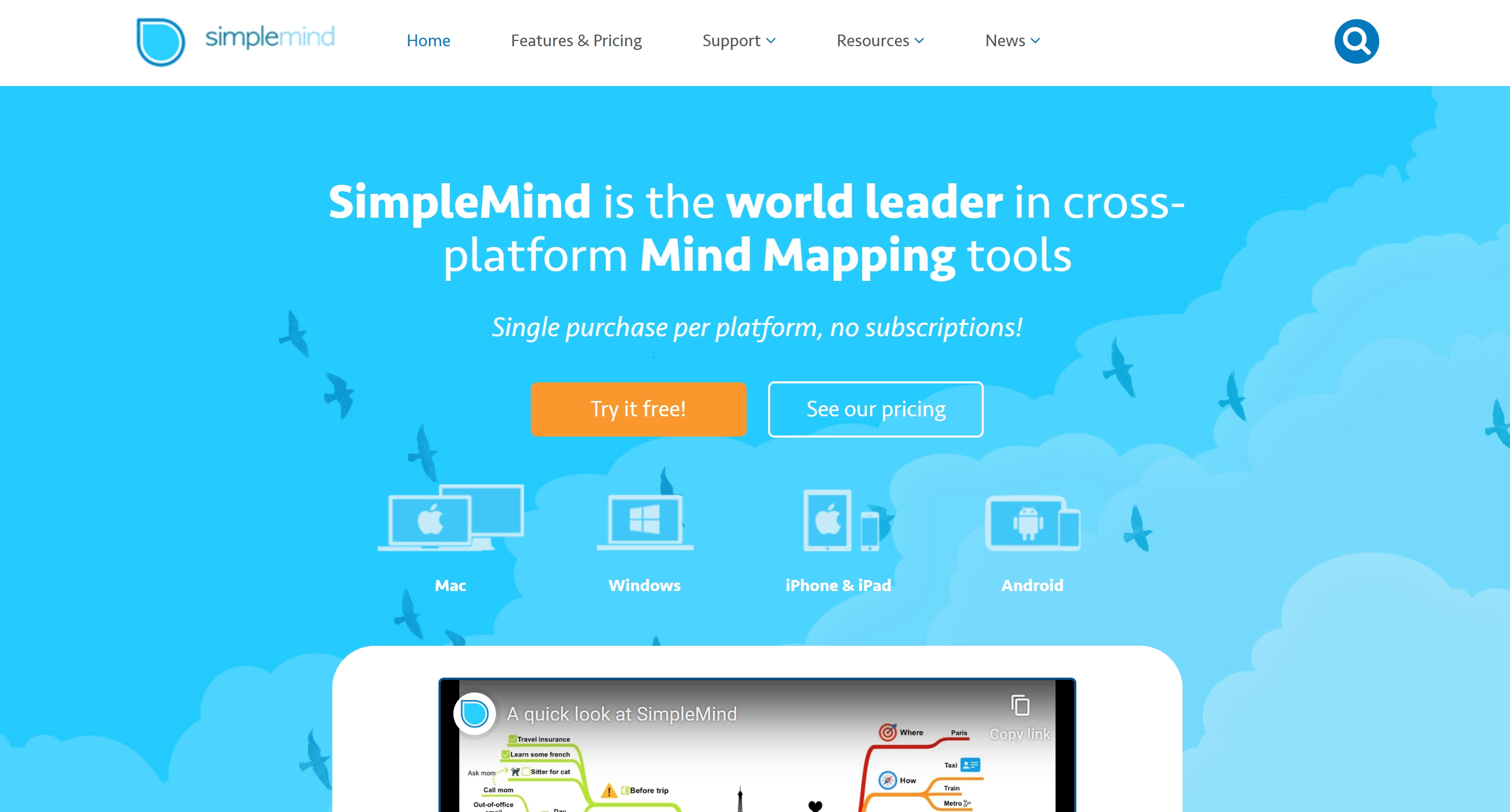 simplemind-homepage-screenshot