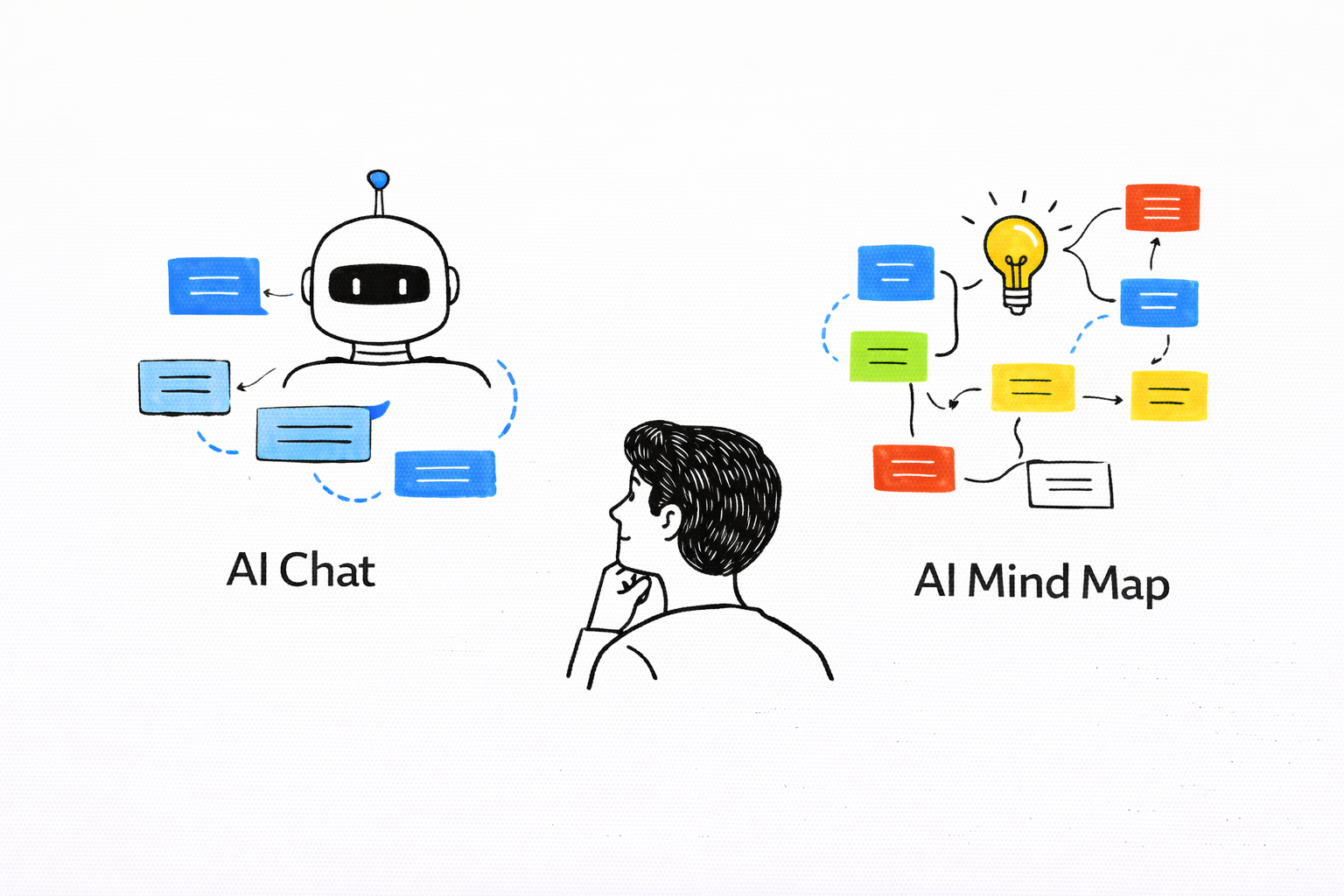 Chat AI vs Mappa Mentale AI: Quale Ti Aiuta a Pensare Meglio?