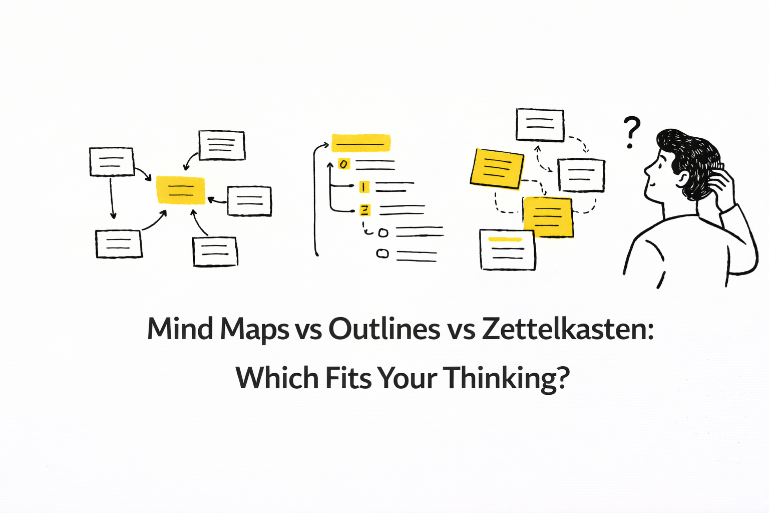 Mappe Mentali vs Strutture Gerarchiche vs Zettelkasten: Quale Si Adatta al Tuo Pensiero?