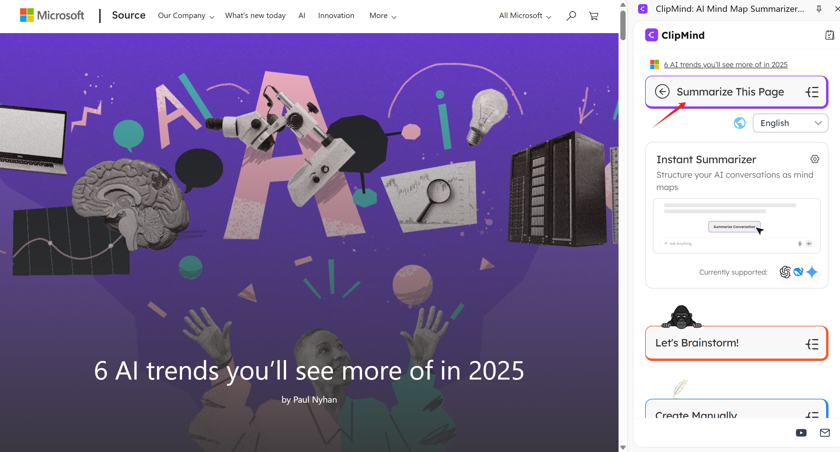sučelje-clipmind-sažmi-web-stranicu-u-mapu-uma