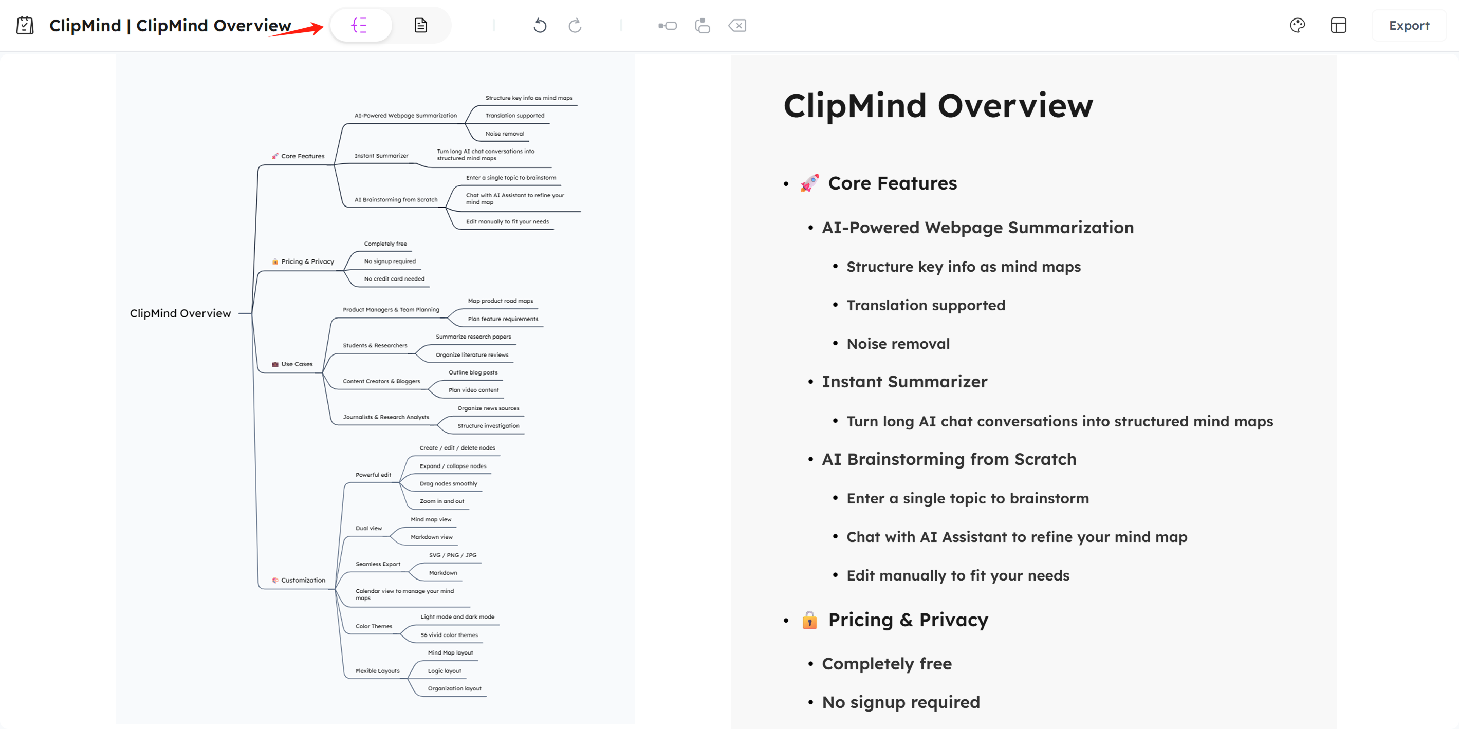 clipmind-sučelje-s-dvostrukim-prikazom