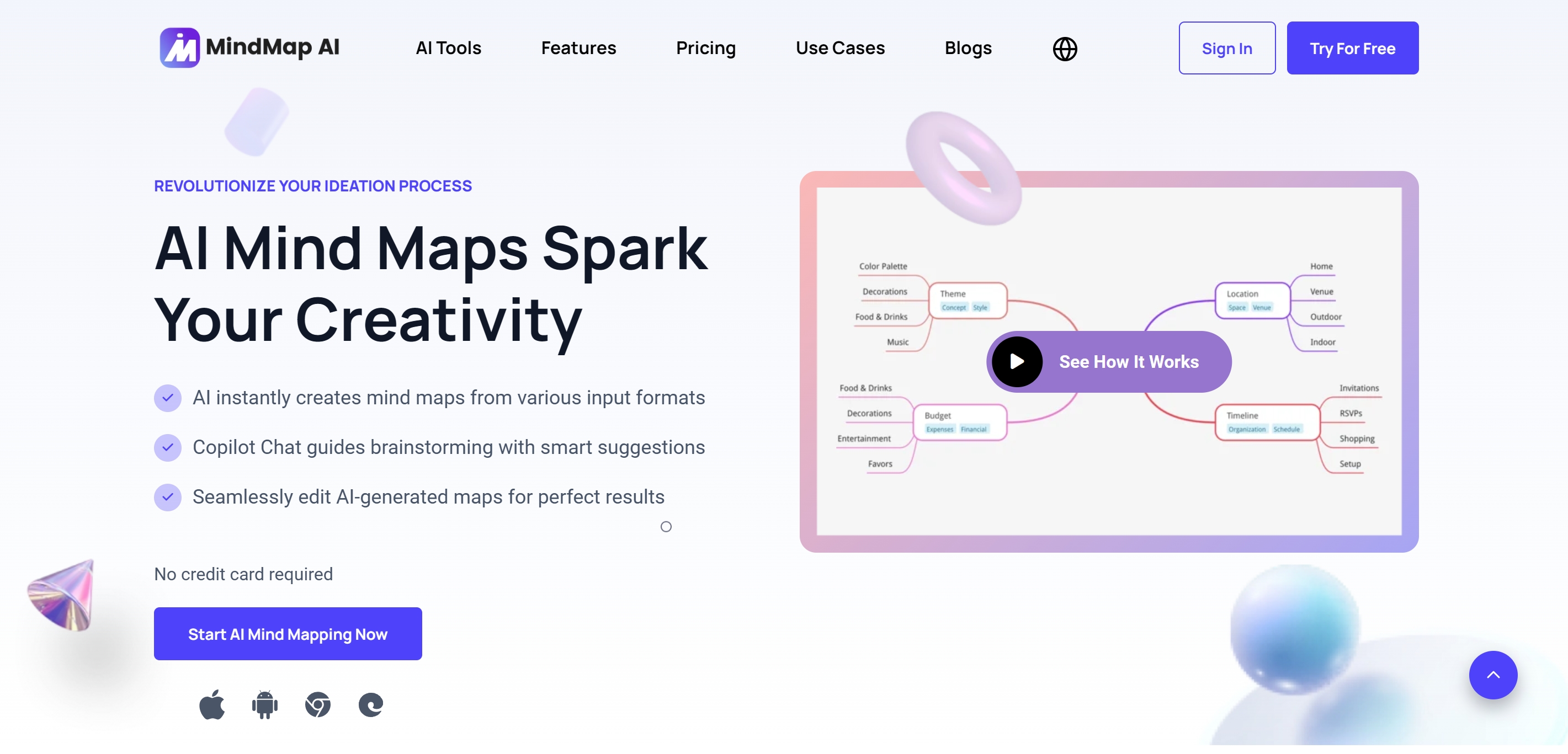 mindmap-ai-homepage-screenshot